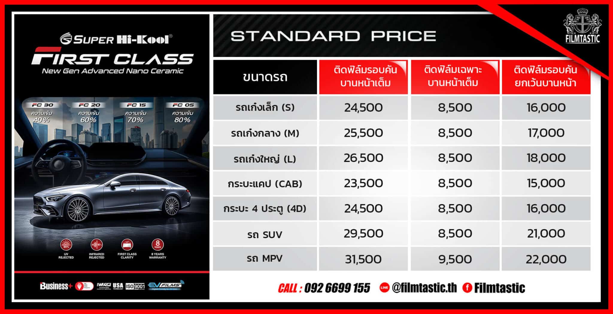Hi kool First class ราคาติดตั้ง 2025